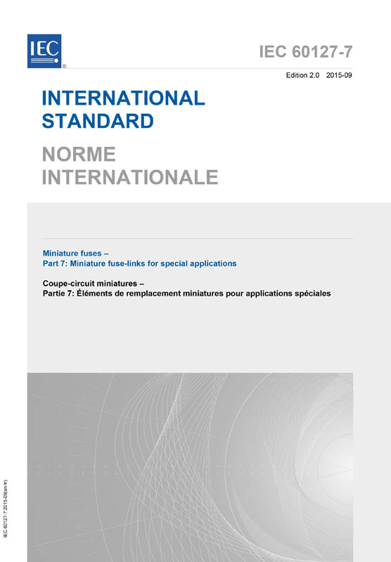 Cover IEC 60127-7:2015